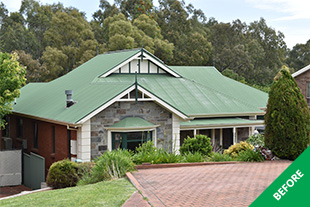 Dernancourt - Iron roof restoration- faded Caulfield Green - before 1