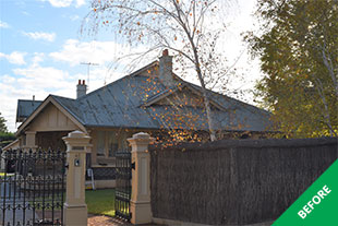 Glenunga- colorbond roof painting- Slate Grey -before 1