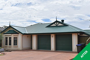 Grange- Colorbond roof repaint - Cottage Green Dulux Acratex -painted 1