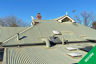 Kings Park- Colorbond roof painting - Woodland Grey Acratex - before - 2