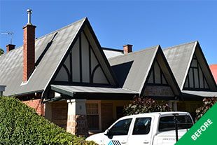 Linden Park- Colorbond roof painting - Woodland Grey Acratex- before - 1