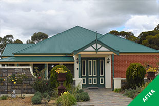 Murray Bridge - Colorbond roof painting - Caulfield Green Acratex - painted - 1