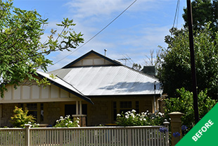 Netherby - Colorbond roof restoration - Slate Grey - before restoration - 1