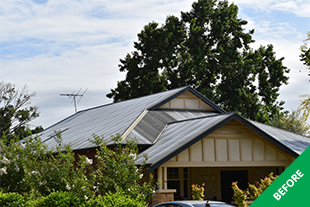 Netherby - Colorbond roof restoration - Slate Grey - before restoration - 2