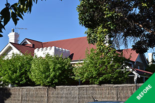 Norwood- Colorbond roof restoration - Heritage Red -before 3