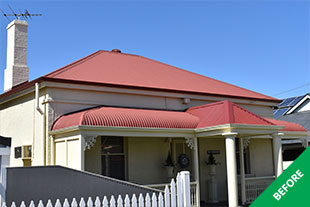 Semaphore - Colorbond roof painting - Classic Cream Acratex - before - 1