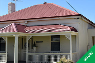 Semaphore - Colorbond roof painting - Classic Cream Acratex - before - 2