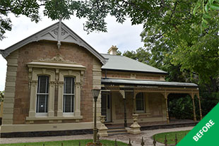 St Peters -Painting corrugated iron  - before 1