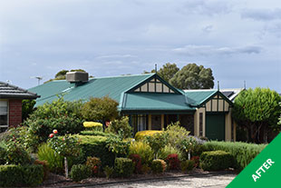 Woodcroft - Colorbond roof restoration - Caulfield Greeen - Dulux Cool Roof painted roof 2
