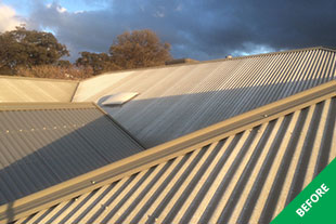 Woodcroft 2- Colorbond roof painting - Slate Grey - before 4